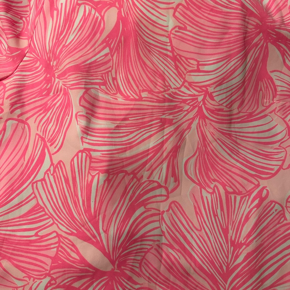 Lilly Pulitzer Pink Patterned Blouse with Ruffle Sleeves - Picture 10 of 10